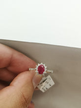 Load image into Gallery viewer, 18 Karat White Gold Band with 0.81 carat Ruby and 0.32 carat Diamonds
