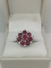 Load image into Gallery viewer, Vintage Styled Genuine Ruby Ring with on 925 Silver

