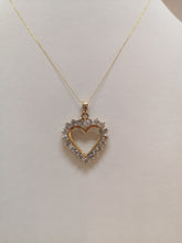 Load image into Gallery viewer, 14 Karat Yellow Gold Heart Pendant .85 ct Diamonds
