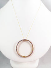 Load image into Gallery viewer, 10Kt Yellow Gold &quot;Circle of Love Pendant&quot; encrusted with Cubic Zirconia
